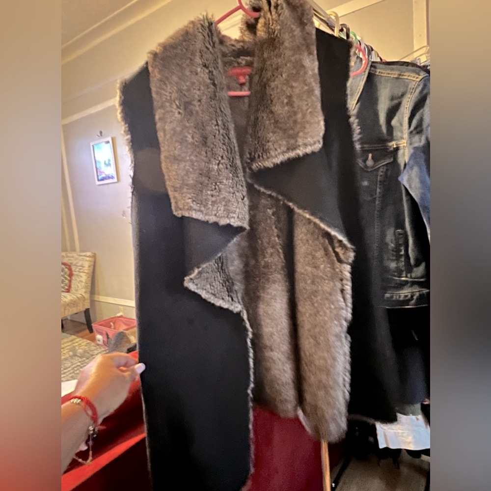 Faux Fur Saks Fifth Ave Vest. Size L. Worn once only